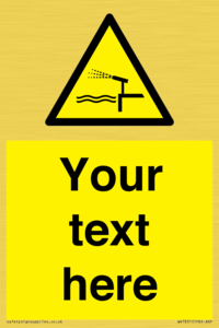 Custom warning water cannon