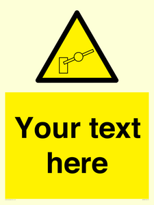 Custom warning barrier