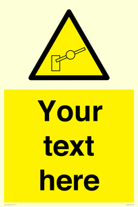 Custom warning barrier