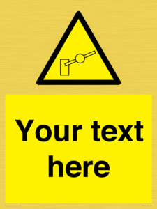 Custom warning barrier