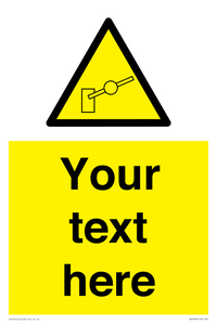 Custom warning barrier