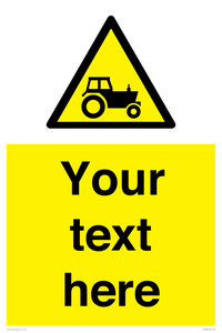 Custom warning farm machinery