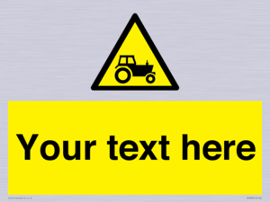 Custom warning farm machinery
