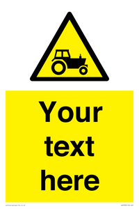 Custom warning farm machinery