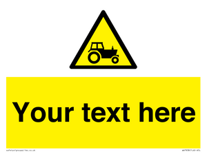 Custom warning farm machinery