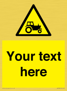 Custom warning farm machinery
