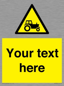 Custom warning farm machinery