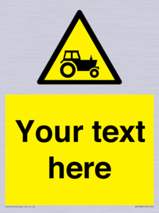 Custom warning farm machinery