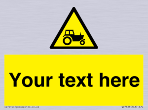 Custom warning farm machinery