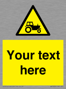 Custom warning farm machinery