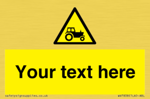 Custom warning farm machinery