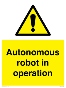 Autonomous robot in operation