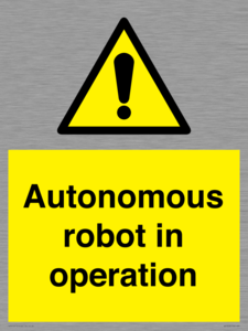 Autonomous robot in operation