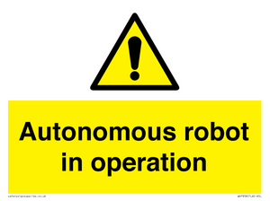 Autonomous robot in operation