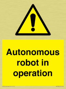 Autonomous robot in operation