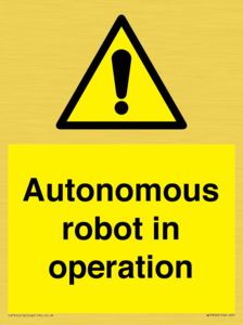 Autonomous robot in operation
