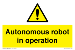 Autonomous robot in operation