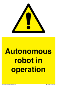 Autonomous robot in operation
