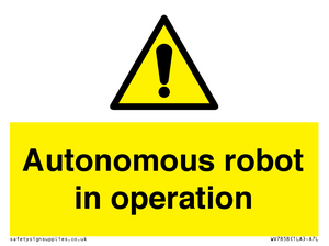 Autonomous robot in operation