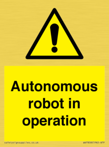 Autonomous robot in operation
