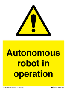 Autonomous robot in operation