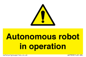 Autonomous robot in operation