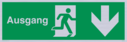 german-exit-sign-with-running-man-facing-right--arrow-down~