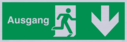 german-exit-sign-with-running-man-facing-right--arrow-down~