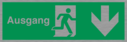 german-exit-sign-with-running-man-facing-right--arrow-down~