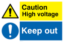 caution-high-voltage--keep-out-sign-~