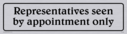 representatives-seen-by-appointment-only--sign-with-belwe-medium-positive-black-~