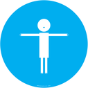blue-background-child-symbol-showing-2m-distance~