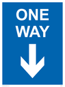 one-way-with-down-directional-arrow-sign-~
