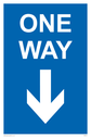 one-way-with-down-directional-arrow-sign-~