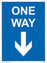 one-way-with-down-directional-arrow-sign-~