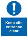 keep-site-entrance-clear-sign-~