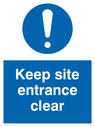keep-site-entrance-clear-sign-~
