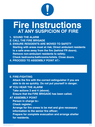 Fire Action suspicion of fire Text: 