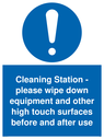 cleaning-station--please-wipe-down-equipment-and-other-high-touch-surfaces-befor~