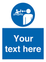 <p>Custom mandatory keep children under supervision in the aquatic environment</p> Text: