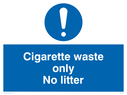 cigarette-waste-only-sign-~