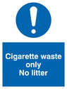 cigarette-waste-only-sign-~