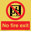 Verbotsschild "No Fire Exit" - Rotes Sicherheitsschild Aus 3mm Kunststoff