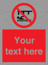 Custom Do not swim in the vicinity of piers Text: 
