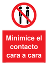 minimice-el-contacto-cara-a-cara-sign-~