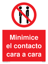 minimice-el-contacto-cara-a-cara-sign-~
