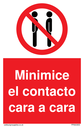 minimice-el-contacto-cara-a-cara-sign-~