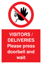 visitors--deliveries-please-press-doorbell-and-wait-sign-~