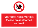 visitors--deliveries-please-press-doorbell-and-wait-sign-~