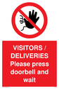 visitors--deliveries-please-press-doorbell-and-wait-sign-~